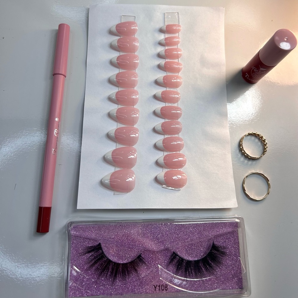 6 Pc Nail Lash Lip Bundle